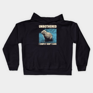 Unbothered Capybara Kids Hoodie